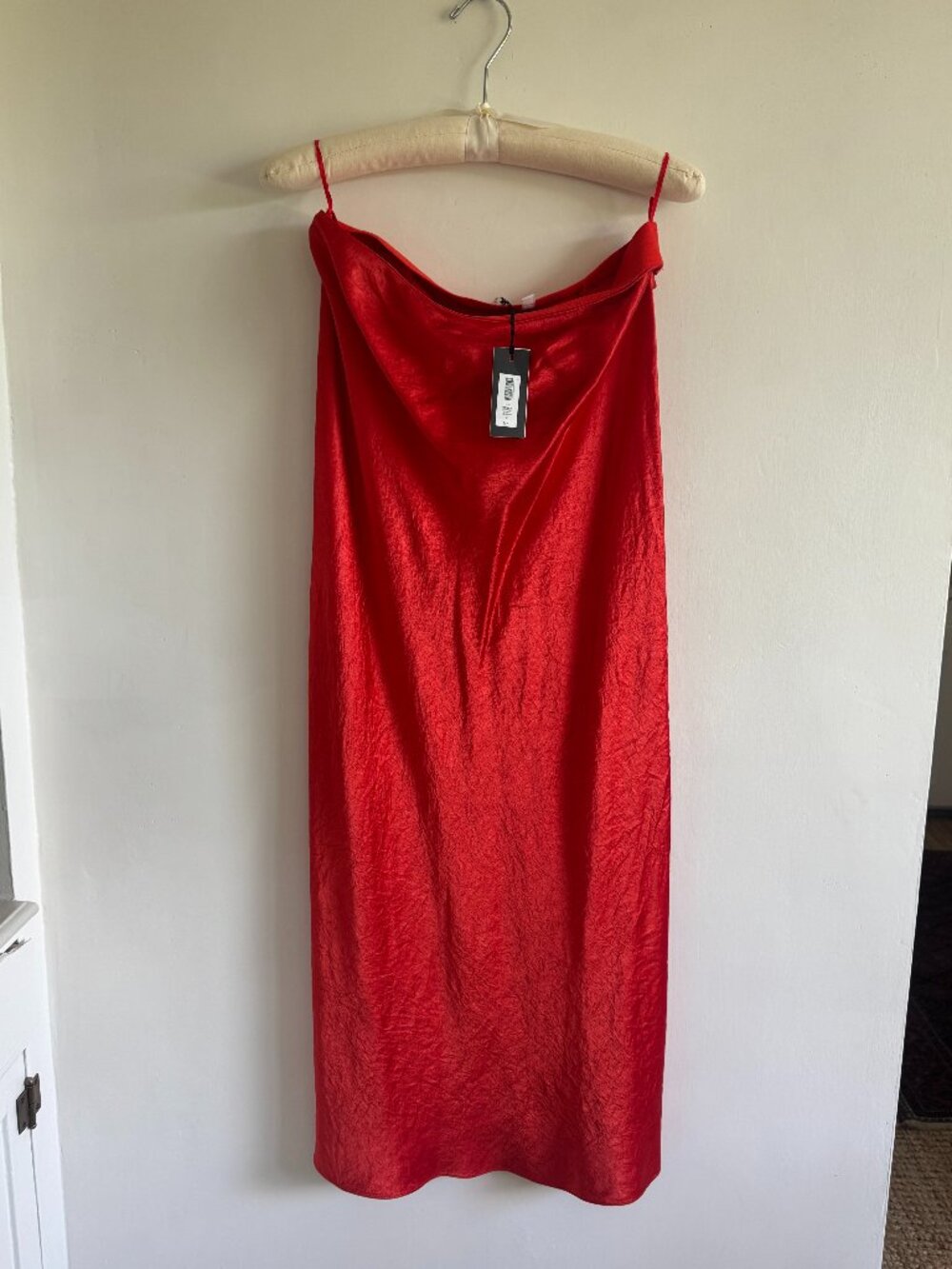NWT Aritzia Babaton Slip Maxi Skirt Poppy Red Size 10